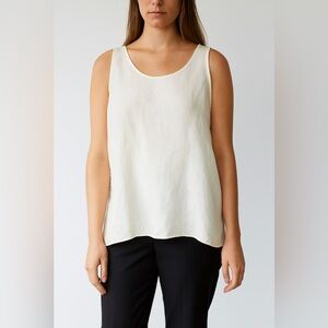 Peter Cohen Women's Size XXL Plus Size Cream Linen Tank Top